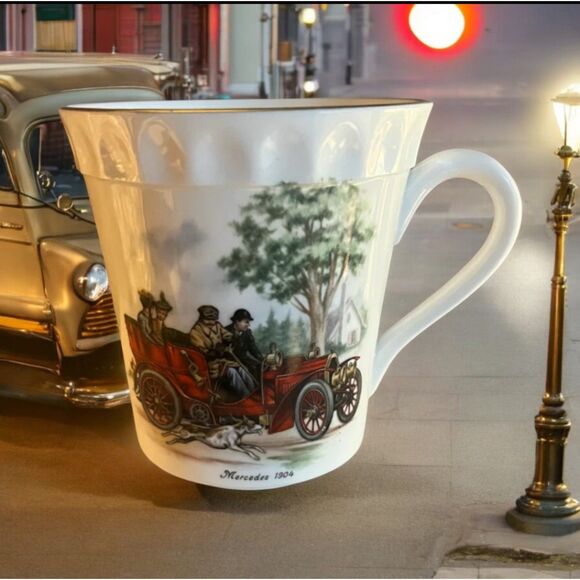 Vintage Daimler 1886 Crown Staffordshire Mug Candle‎ 8oz Pet Safe Dulce Pumpkin - Picture 1 of 2